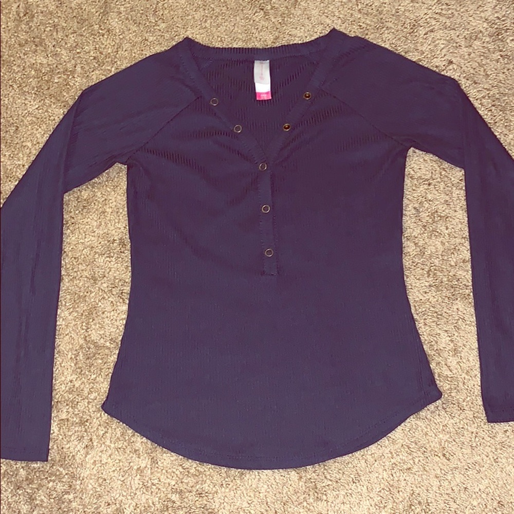 Navy blue button down